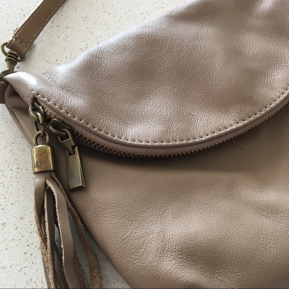 Small French tan cross body bag